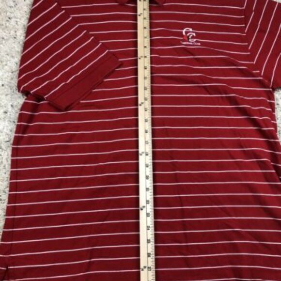 Fairway And Greene Men’s Polo Shirt Short Sleeve Red Striped Large Cardinal Club - Picture 5 of 7